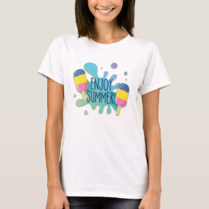 IJskiem met waterspiegel/schaduweffect T-shirt