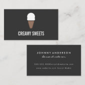 IJskiestktoon grijs Visitekaartje (Voorkant / Achterkant)