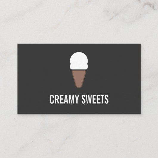 IJskiestktoon grijs Visitekaartje (Voorkant)