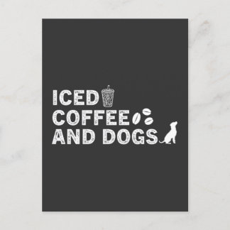 IJskoffie en honden Briefkaart