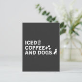 IJskoffie en honden Briefkaart (Staand voorkant)