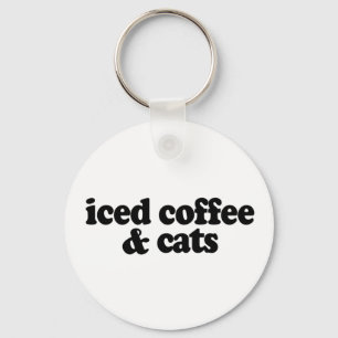 ijskoffie en -katten sleutelhanger
