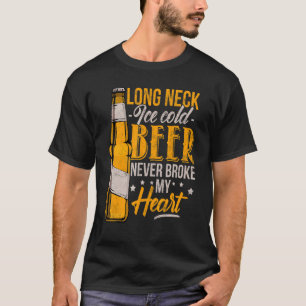 ijskoud biertje met lange nek heeft mijn hij nooi t-shirt