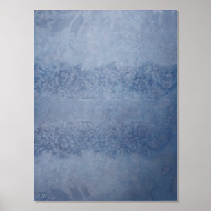 IJskristallen VII Zilveren Folie Print