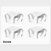 ijskubus ovale sticker (Vel)