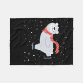 IJskunst met poolBeer, kerstmis Fleece Deken (Voorkant (Horizontaal))