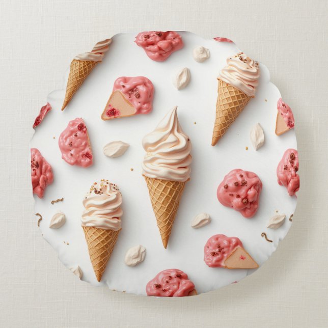 IJskussen Rond Kussen (Voorkant)