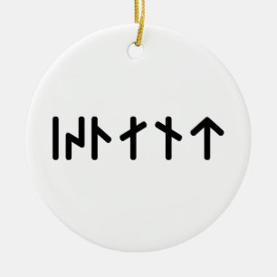 IJsland ᛁᛋᛚᛅᚾᛏ ~ Jongere Futhark Runen Keramisch Ornament