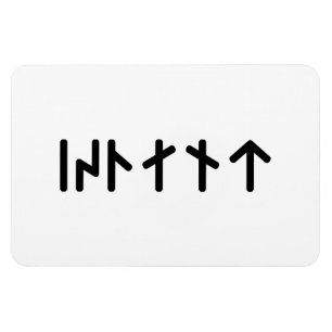 IJsland ᛁᛋᛚᛅᚾᛏ ~ Jongere Futhark Runen Magneet