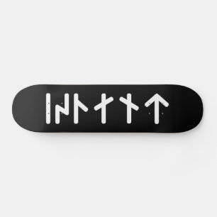 IJsland ᛁᛋᛚᛅᚾᛏ ~ Jongere Futhark Runen Skateboard