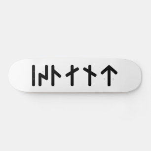 IJsland ᛁᛋᛚᛅᚾᛏ ~ Jongere Futhark Runen Skateboard