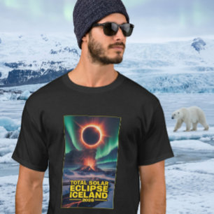 IJsland 2026 Eclipse T-shirt - Totale Zonnegebeurt