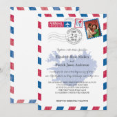 IJsland Airmail Wedding Invitation Kaart (Voorkant / Achterkant)