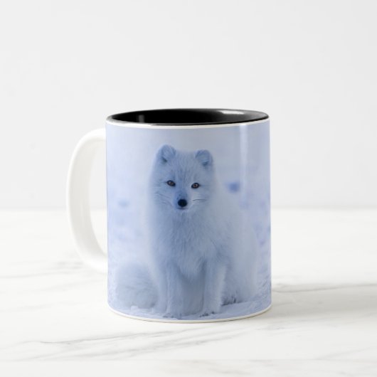 IJsland Arctic Fox Tweekleurige Koffiemok (Voorkant links)