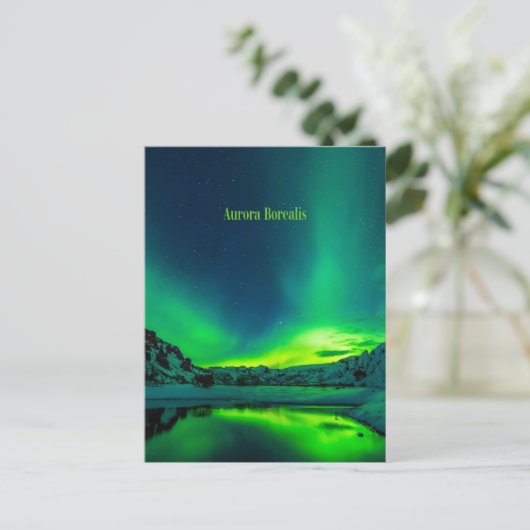 IJsland, Aurora Borealis Briefkaart (Staand voorkant)