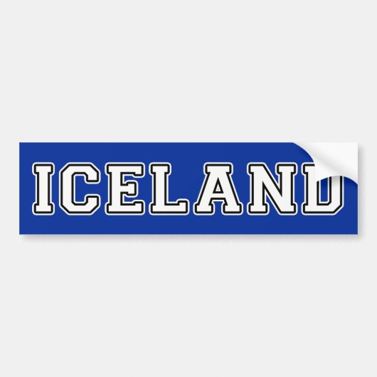 IJsland Bumpersticker (Voorkant)