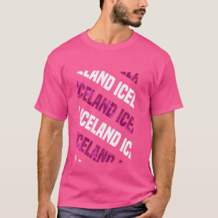 IJsland Camo Patroon Roze Camouflage T-shirt