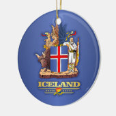 IJsland COA Keramisch Ornament (Links)