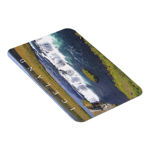 IJsland Faxi Waterfall uitzicht koelkastmagneet Magneet (Rechterzijde)