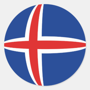 IJsland Fisheye Vlag Sticker