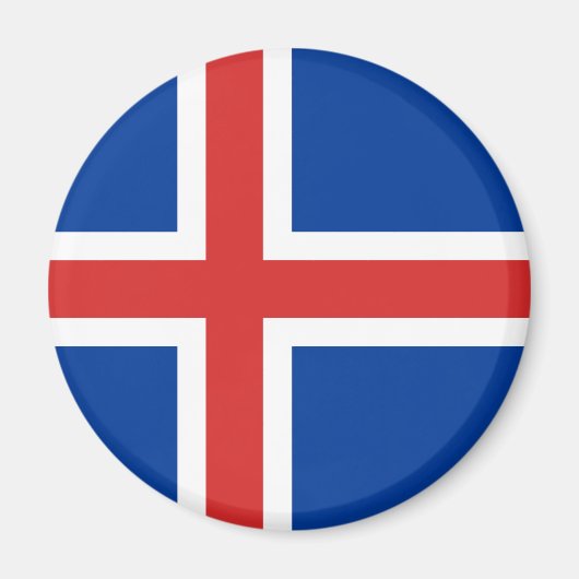 IJsland Flag Magnet Magneet (Voorkant)