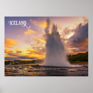 IJsland Geyser Poster