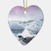 IJsland Glacier Lagoon Keramisch Ornament (Links)