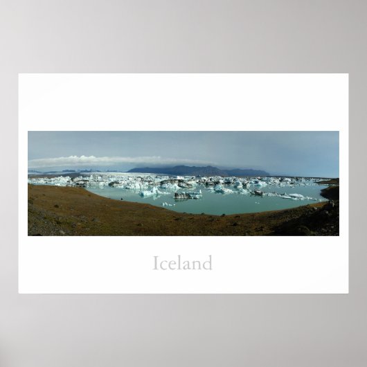 IJsland Glacier Lake Poster (Voorkant)