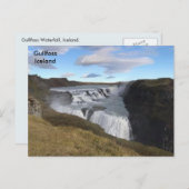 IJsland - Gollfoss Waterfall Briefkaart (Voorkant / Achterkant)