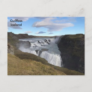 IJsland - Gollfoss Waterfall Briefkaart
