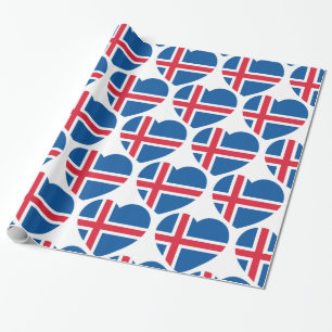 IJsland - hartvlag Cadeaupapier