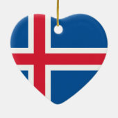 IJsland - hartvlag Keramisch Ornament (Achterkant)