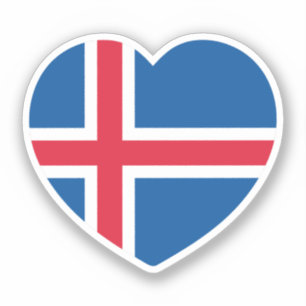 IJsland - hartvlag Sticker