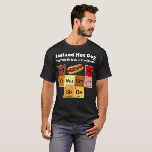 IJsland Hot Dog Viking Cuisine Reykjavik Mustard T-shirt (Voorkant volledig)