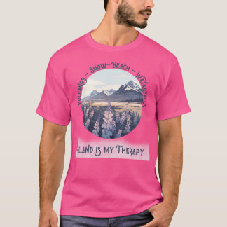 IJsland is mijn therapie - Vulcanos Snow Beach Wat T-shirt