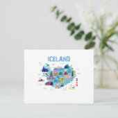 IJsland kaart (Staand voorkant)