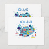 IJsland kaart (Voorkant / Achterkant)