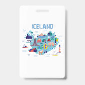 IJsland kaart Badge (Achterkant)