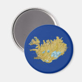 IJsland Kaart Magnet Magneet (Voorkant / Achterkant)