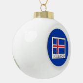 IJsland Keramische Bal Ornament (Links)