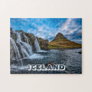 IJsland   Kirkjufall Mountain met watervallen Legpuzzel