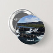 IJsland, knop Ronde Button 5,7 Cm (Voorkant /achterkant)