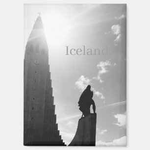 IJsland Koelkastmagneet – Hallgrímskirkja Kerk Magneet