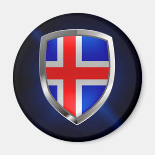 IJsland Metallic Emblem Magneet