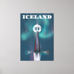 IJsland middeleval Sword Canvas Afdruk