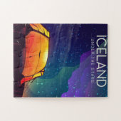 IJsland "onder de sterren", het poster van het oog Legpuzzel (Horizontaal)