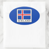 IJsland Ovale Sticker (Tas)