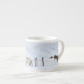IJsland Ponies Espresso Coffee Cup Espresso Kop (Voorkant rechts)
