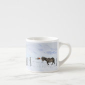 IJsland Ponies Espresso Coffee Cup Espresso Kop (Rechts)