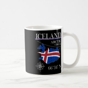 IJsland - Poolcirkel - Pools Eiland IJslandse Vlag Koffiemok